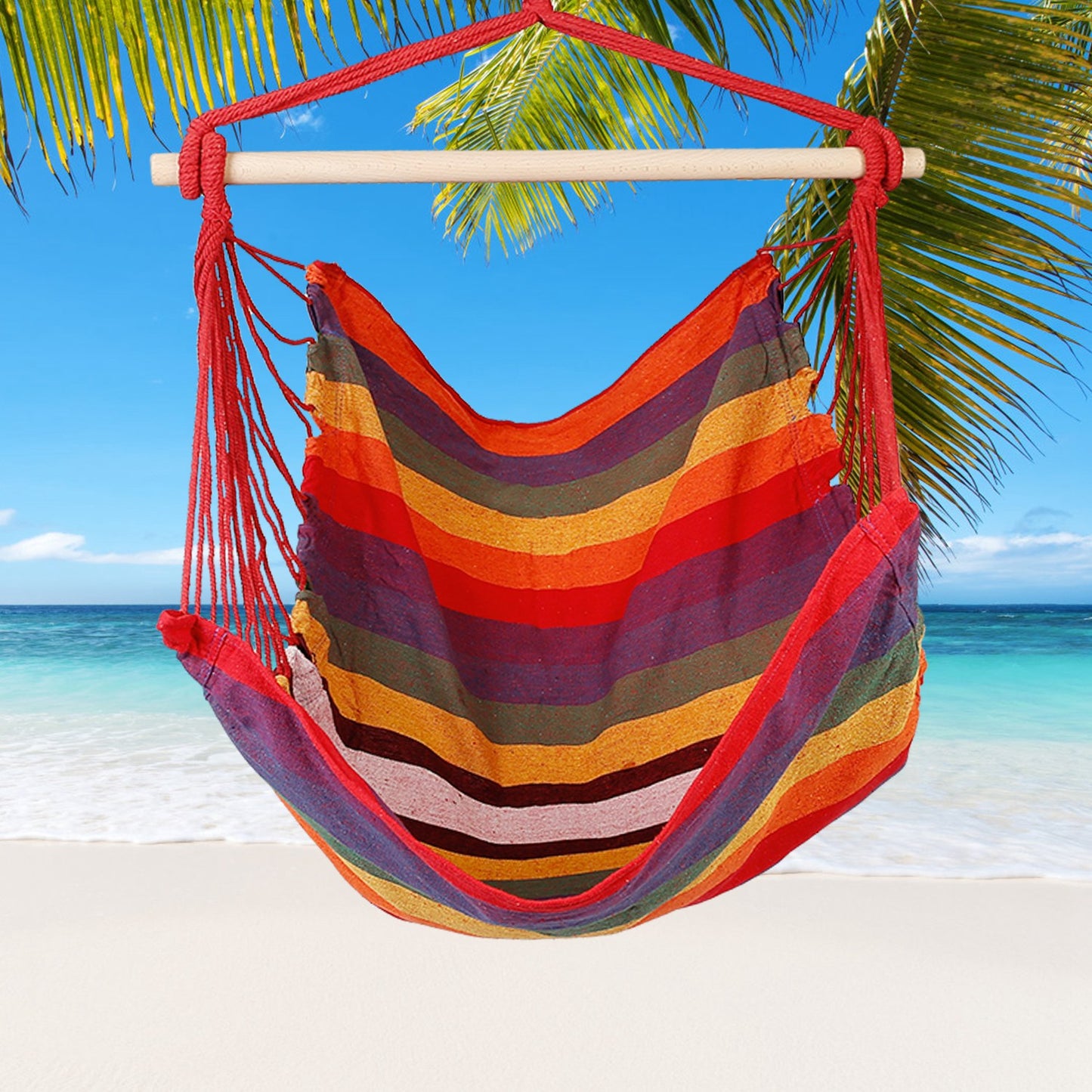 Hanging Hammock Chair with Pillows – 265 lbs Capacity