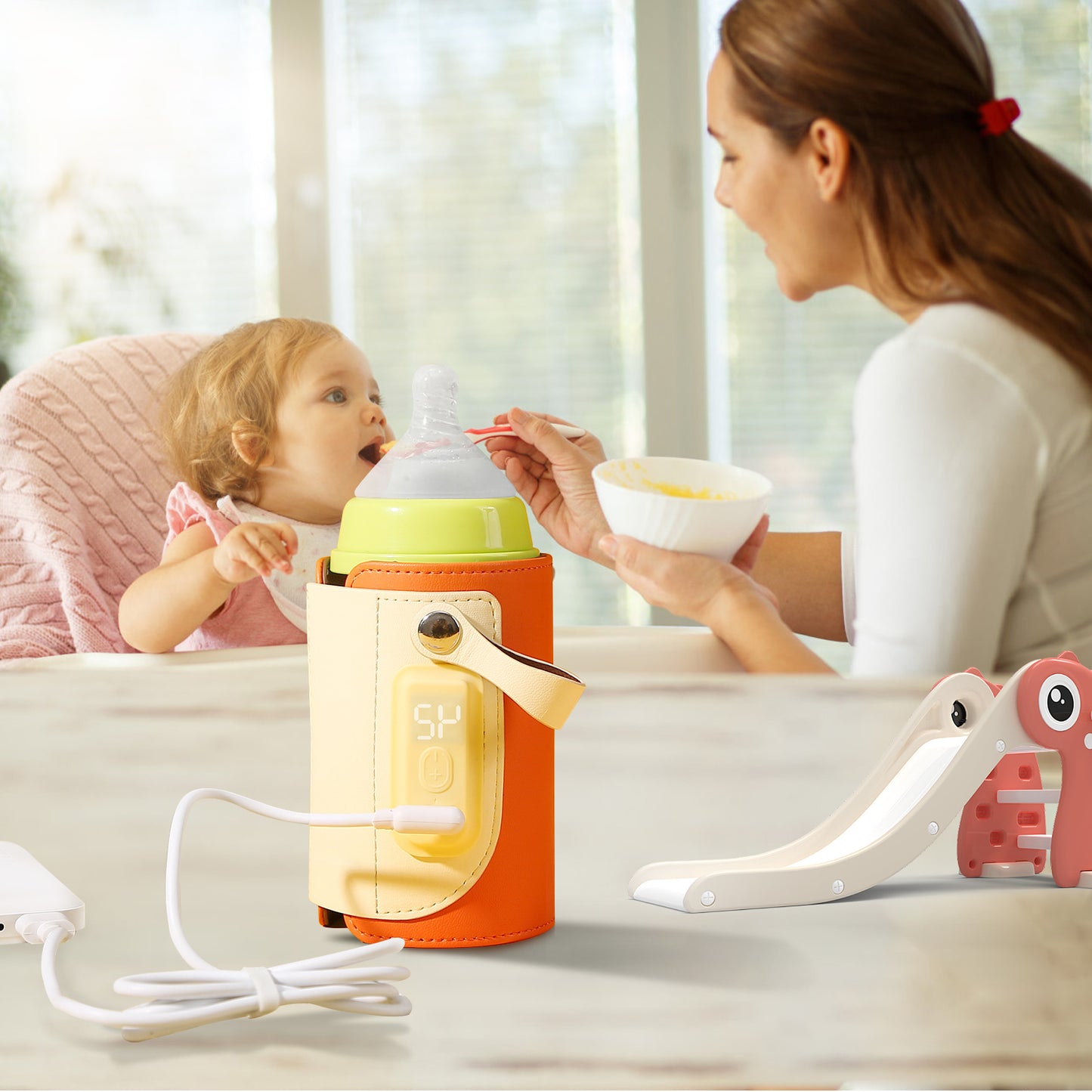 Portable Baby Bottle Warmer with 5 Temperature Settings