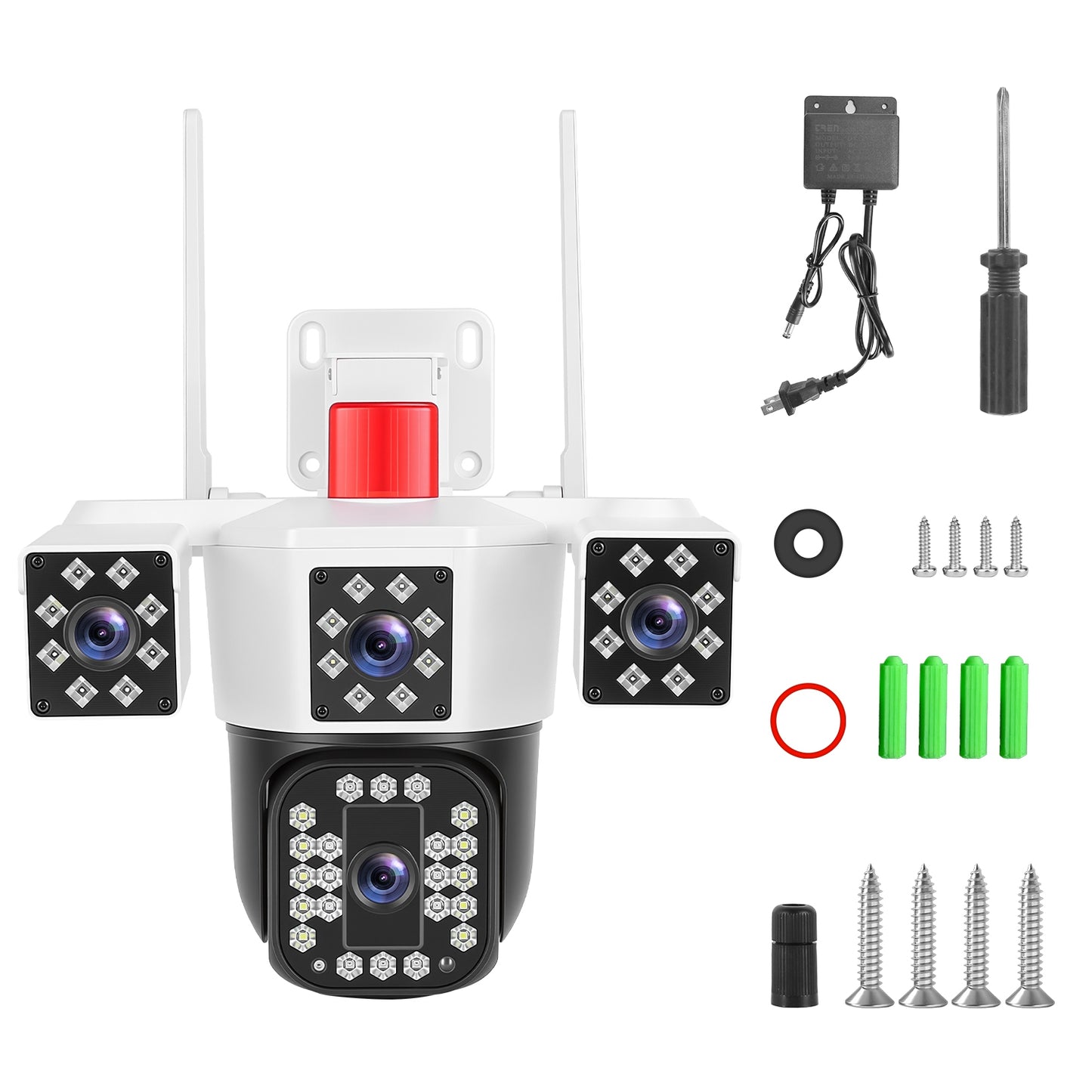 1080P 4-Lens Security Camera with 360° Pan & Tilt