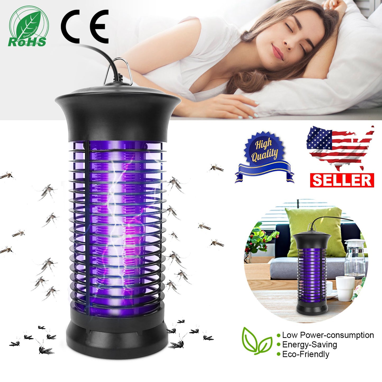 Electric Bug Zapper with UV Light for Indoor Pest Control