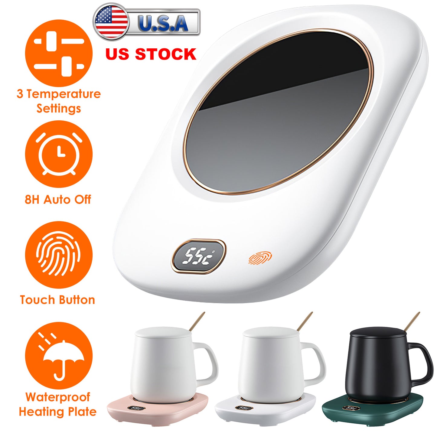 Electric Coffee Mug Warmer with 3 Temperature Settings