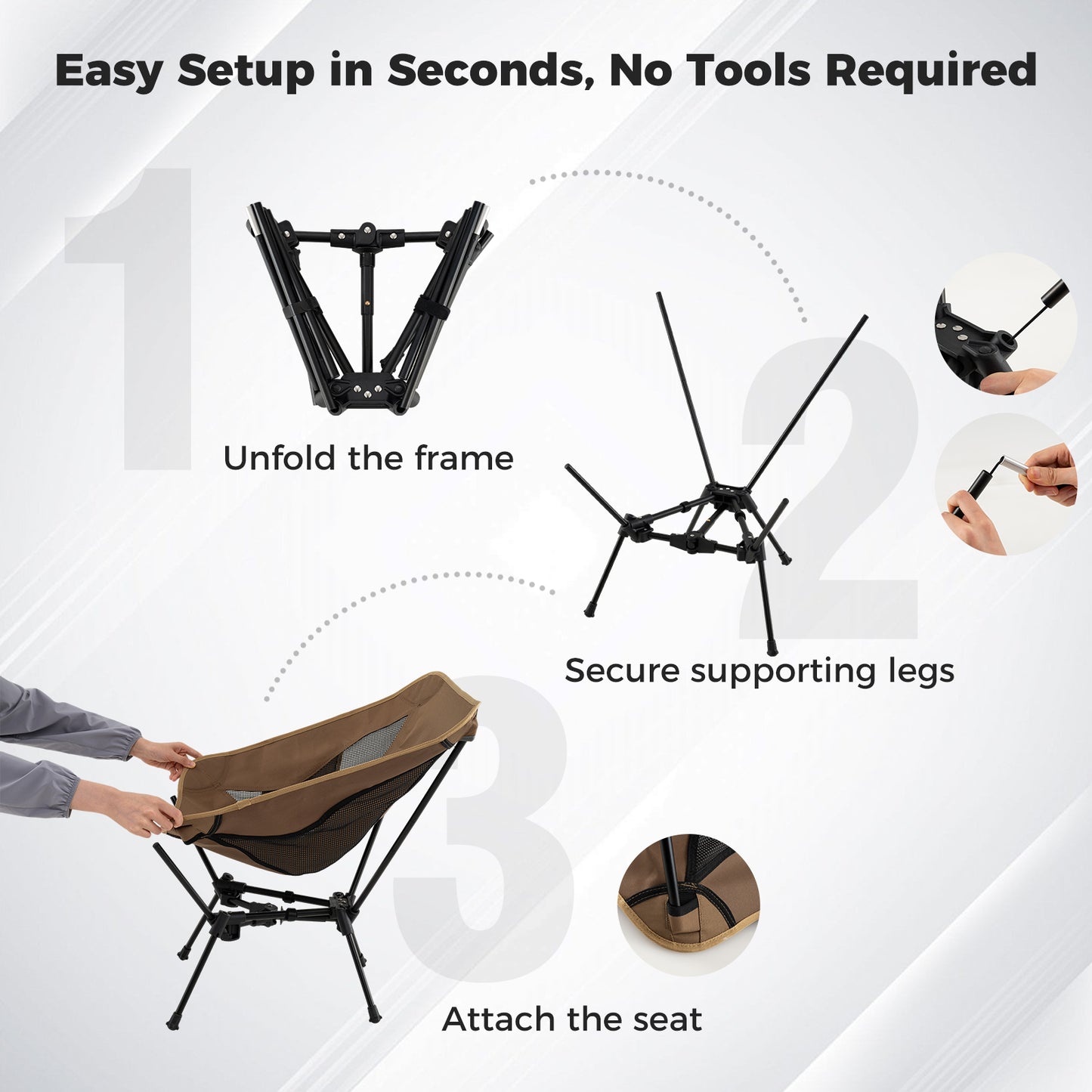 Portable Camping Chair with Carrying Bag