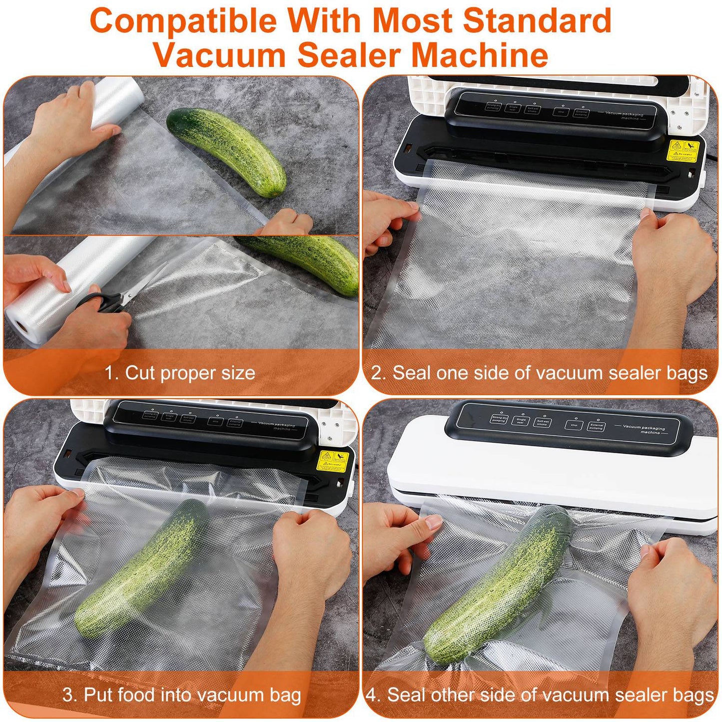 Vacuum Sealer Bags 7.67x49ft Roll - BPA Free Food Storage