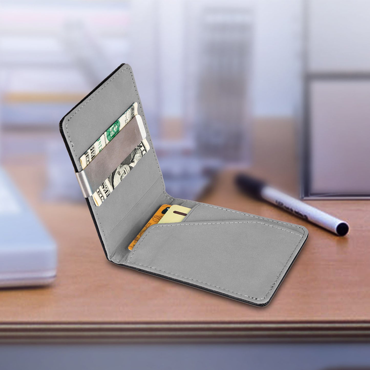 Unisex Leather Wallet Credit Card Holder