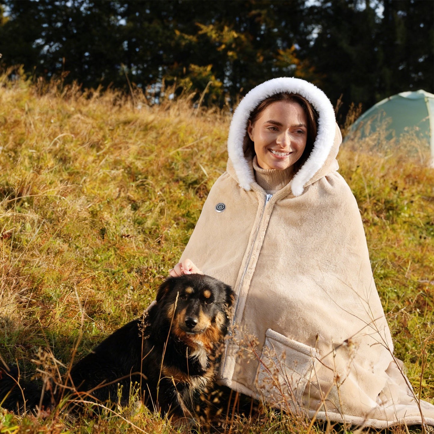 Wearable Heated Blanket with 8 Heating Zones & 3 Temperature Levels