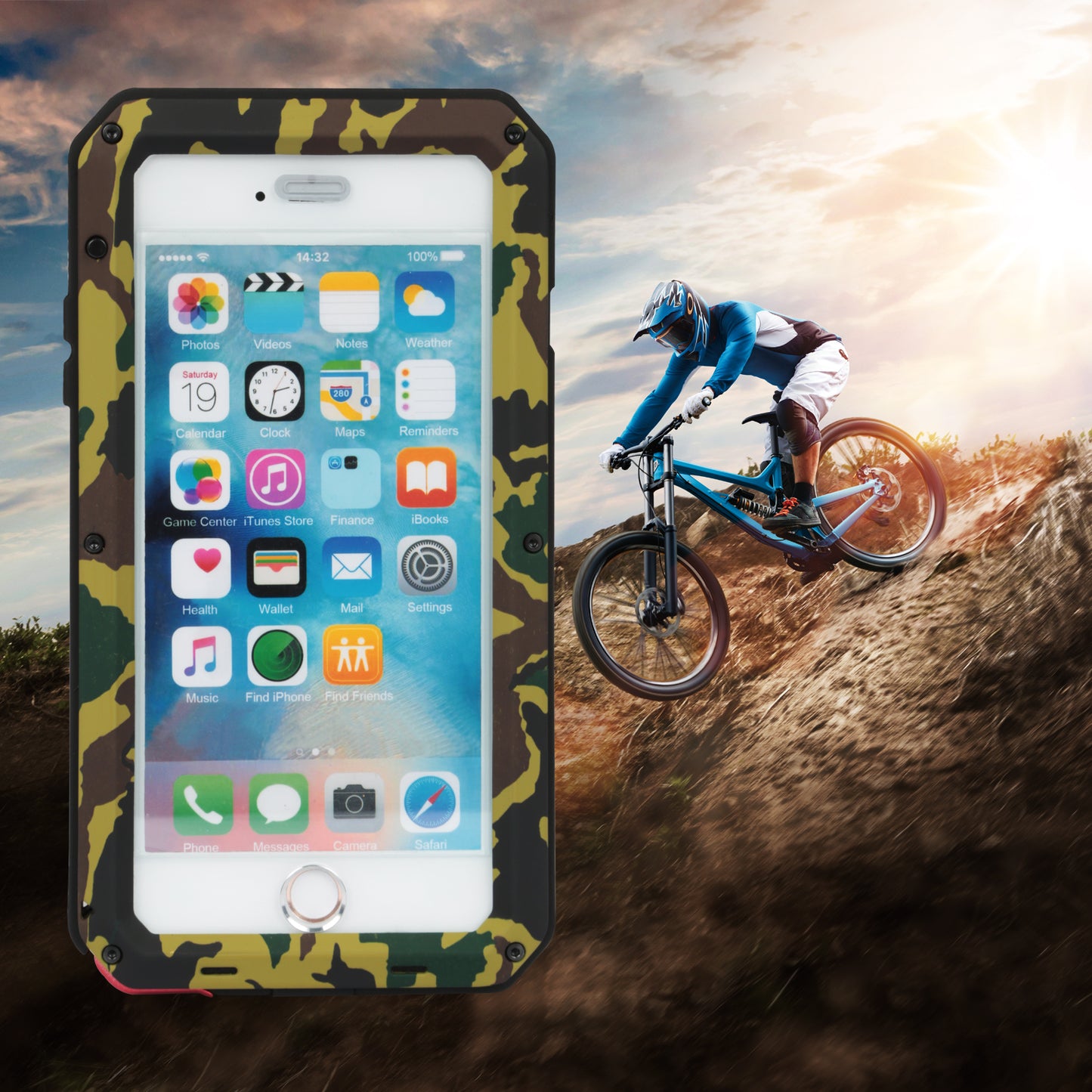 iPhone 6 Plus Rugged Full Cover Case with Screen Protector