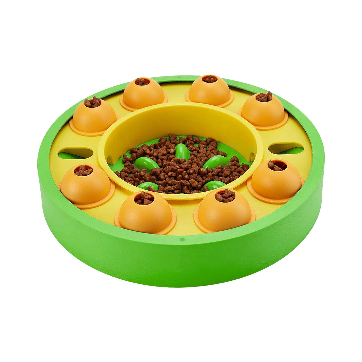 Dog Puzzle Feeder Slow Feed Bowl with Rotating Granaries