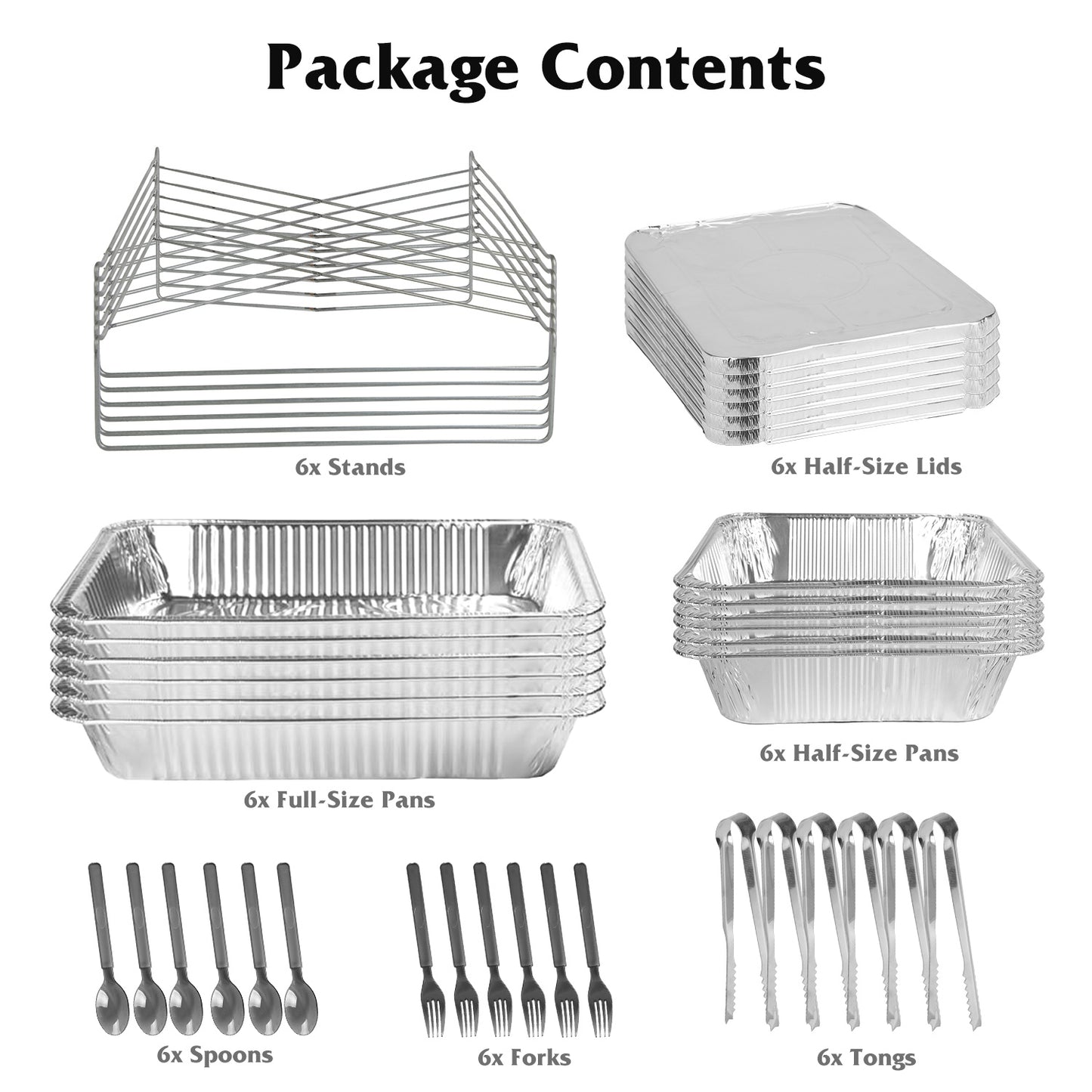 Disposable Chafing Dish Buffet Set - 42 Piece Complete Kit