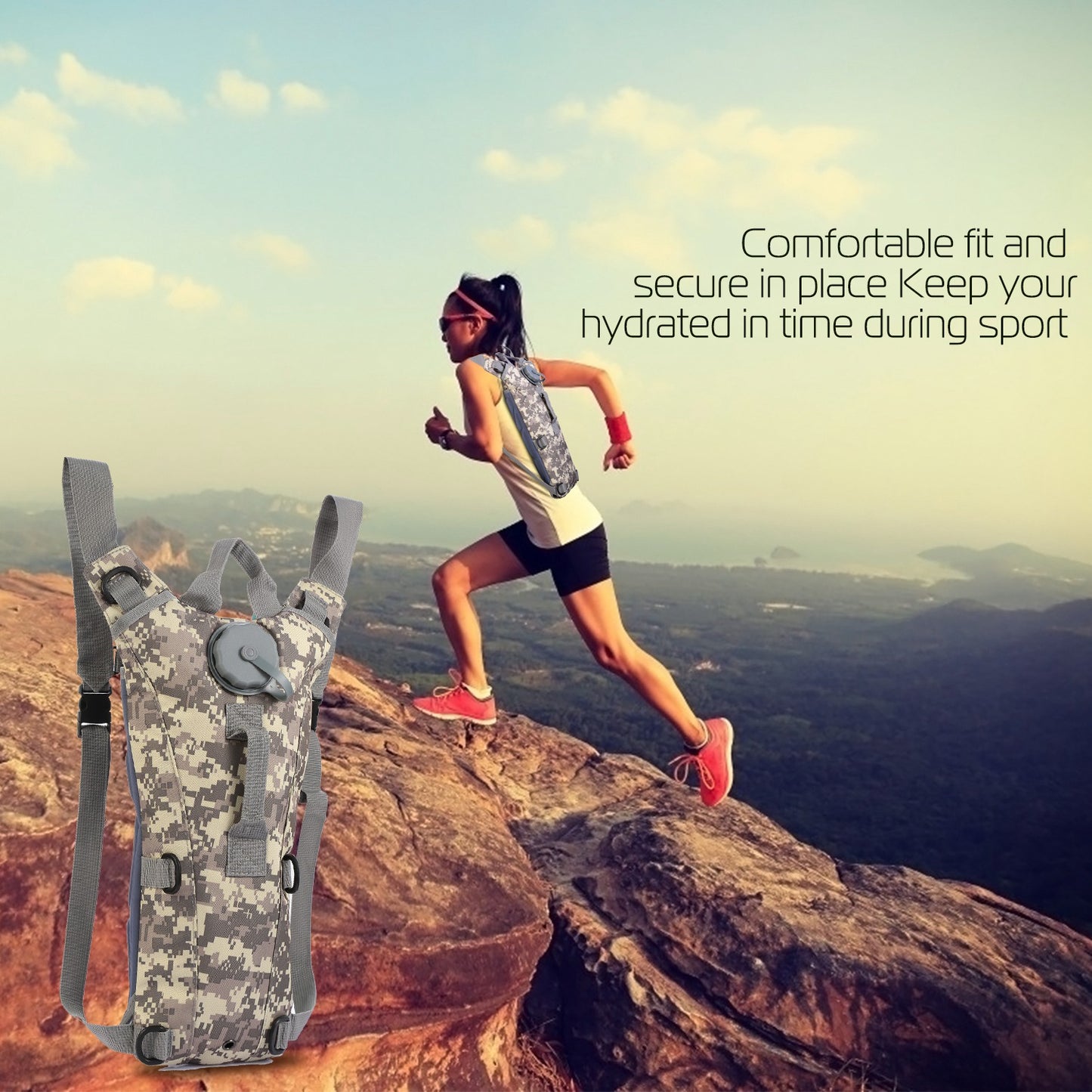 Tactical Hydration Pack with 3L Water Bladder
