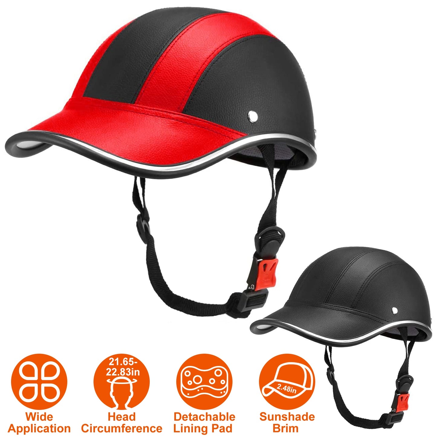 Bicycle Helmet with Sunshade Brim – Adjustable Safety Cap