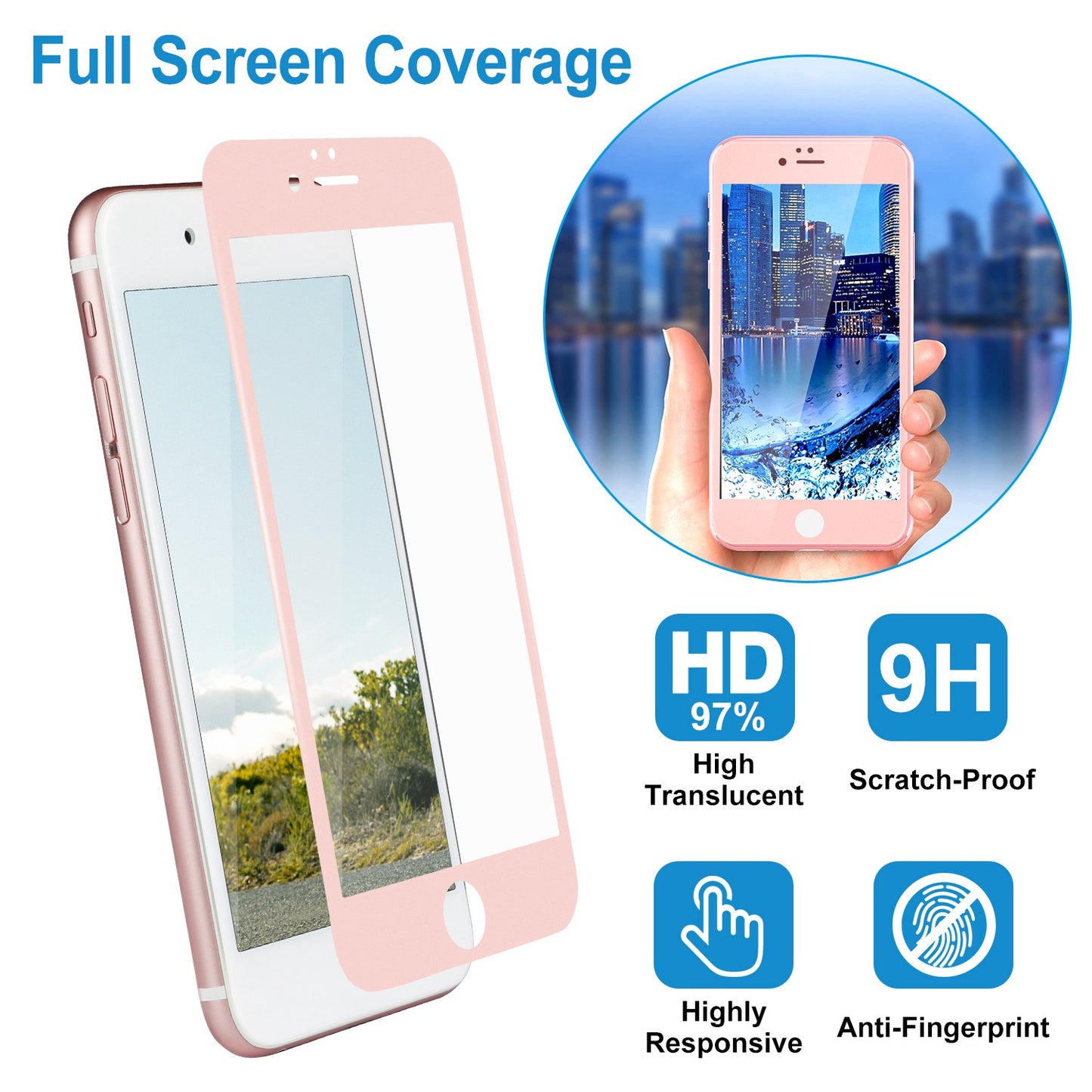 iPhone 6 Plus Tempered Glass Screen Protector 3D Edge