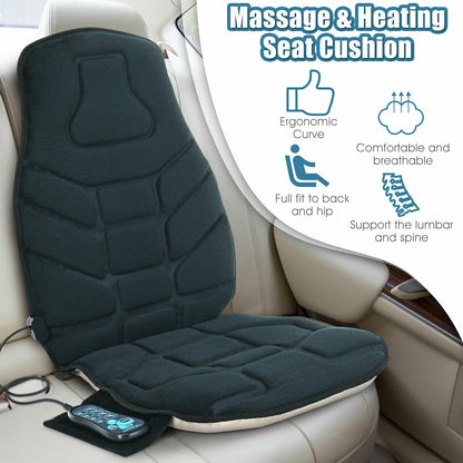 Seat Cushion Massager with Heat and 6 Vibration Motors for Home