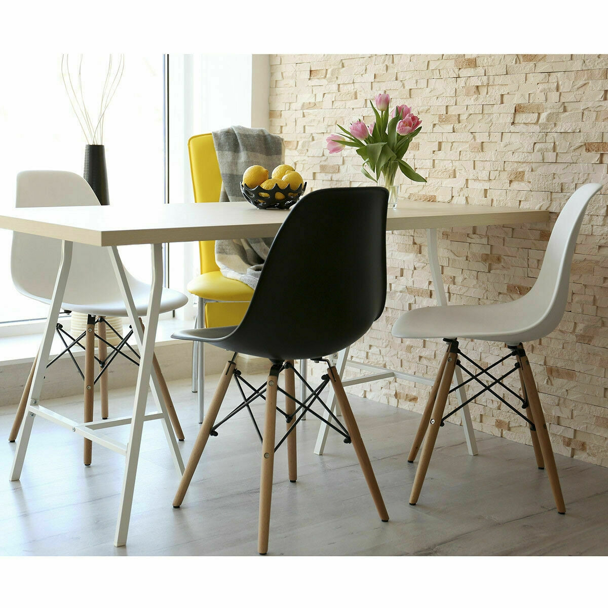 Mid-Century Modern Dining Side Chair Set of 2