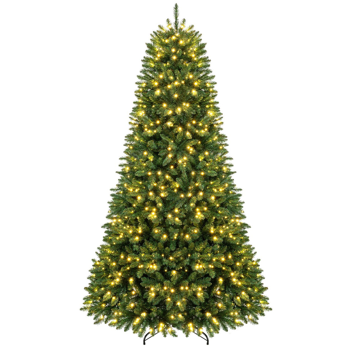 Premium Hinged Artificial Fir Christmas Tree with LED Lights