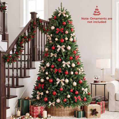 Premium Hinged Artificial Fir Christmas Tree with LED Lights