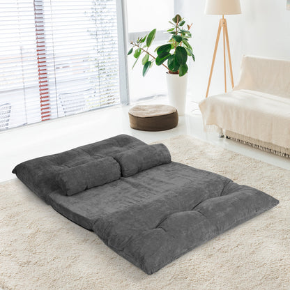6-Position Adjustable Floor Sofa with 2 Pillows