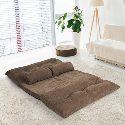 6-Position Adjustable Floor Sofa with 2 Pillows
