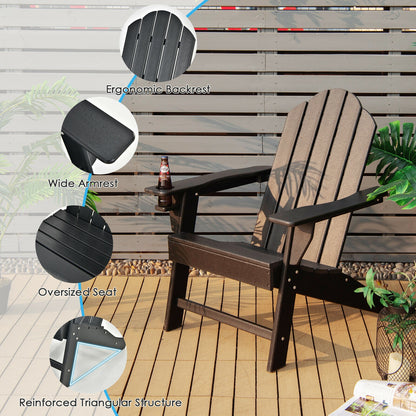 Adirondack Chair with Cup Holder - All-Weather PE