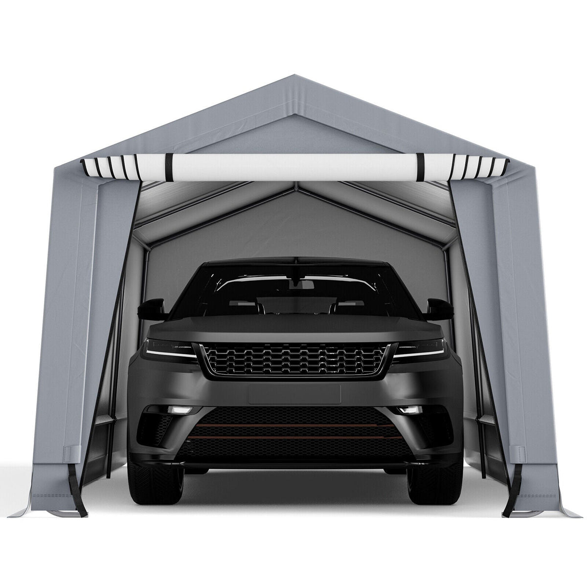10 x 16/10 x 20 Feet Outdoor Heavy-Duty Carport with 2 Doors