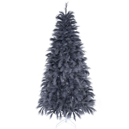 6 FT Pre-Lit Christmas Tree with Feather-Inspired Branch Tips
