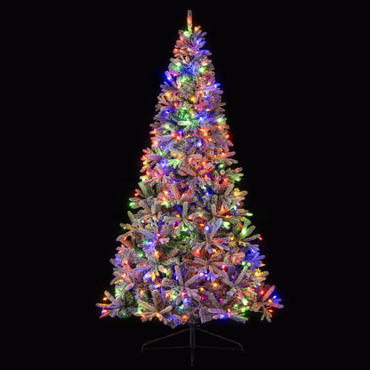 7 Feet Half Artificial Christmas Tree with 852 PE & PVC Branch Tips and 9 Modes-M