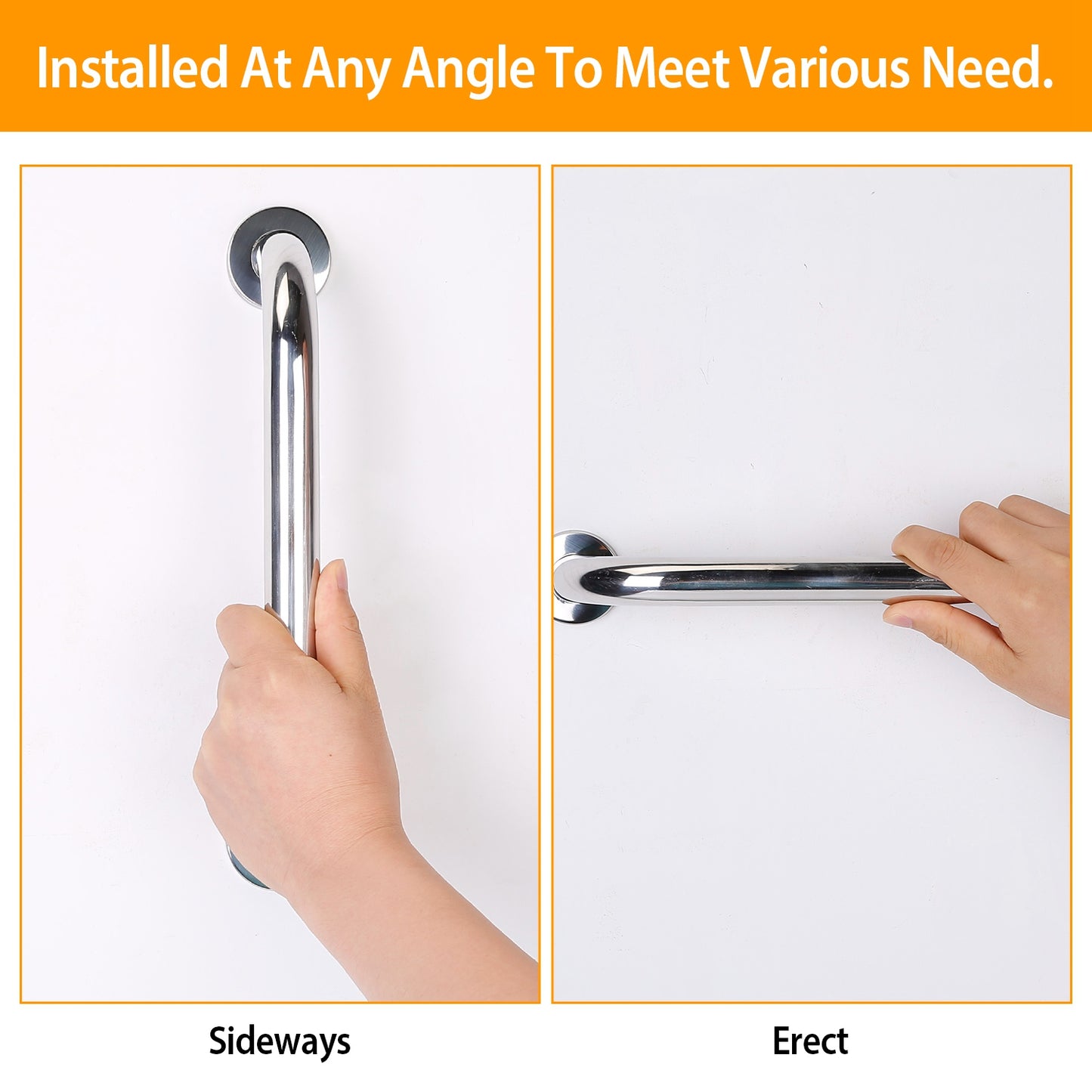 Stainless Steel Grab Bar 11.8in Safety Handle for Bathroom