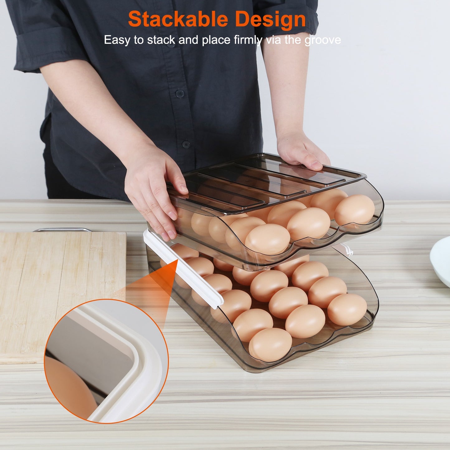 Egg Storage Container for Refrigerator - 36 Egg Capacity