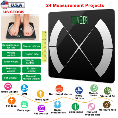 Smart Body Composition Scale with App & 24 Health Metrics