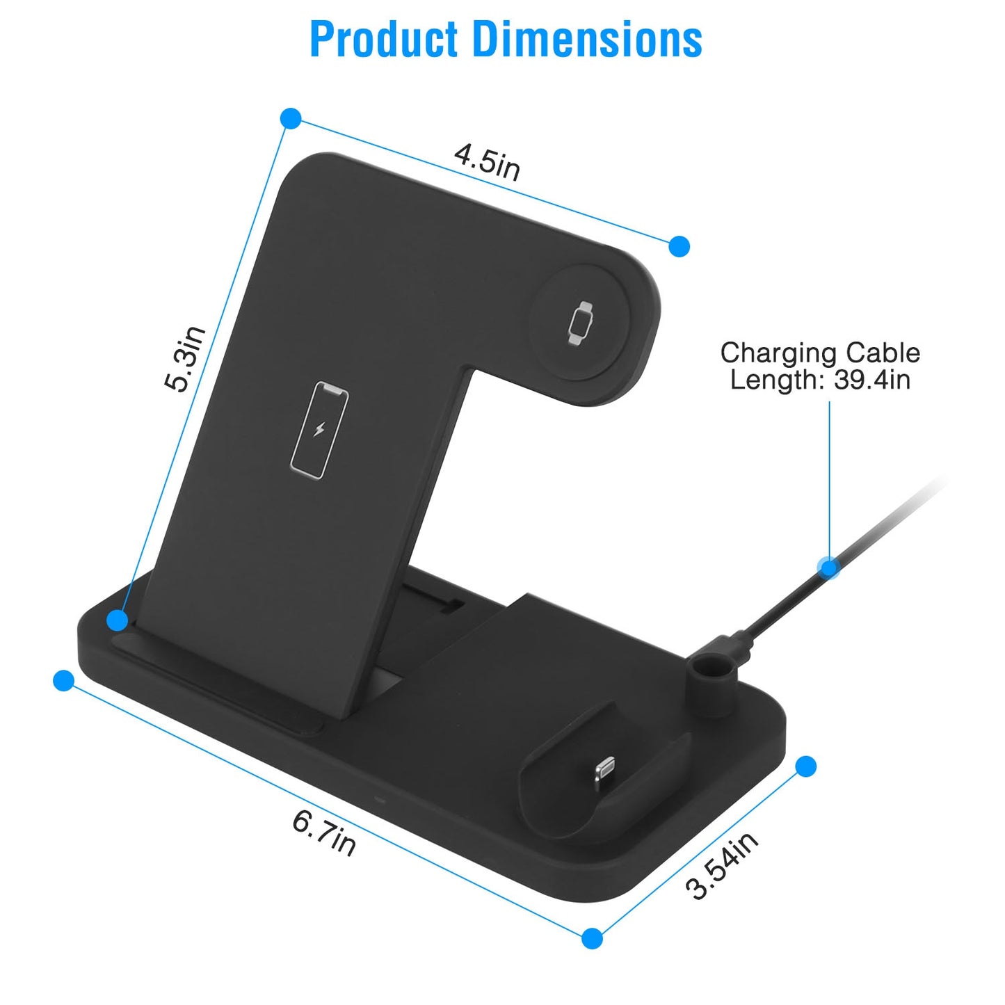 4-in-1 Wireless Charging Station with Foldable Stand