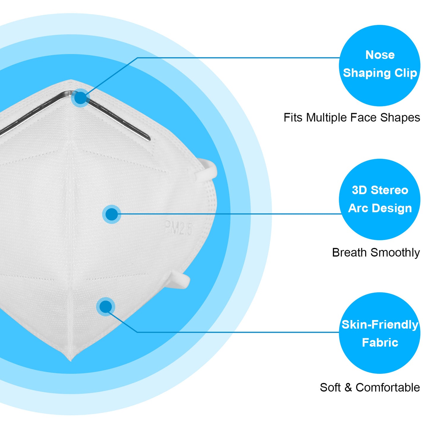 10Pcs Disposable KN95 Protective Face Mask