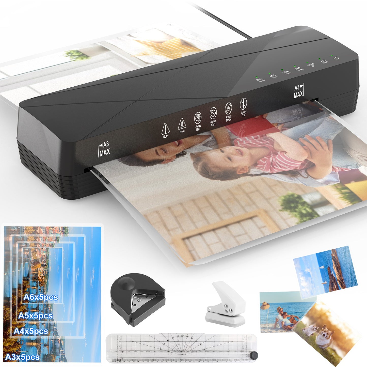 A3 Thermal Laminator Machine with Hot Cold & Foil Modes
