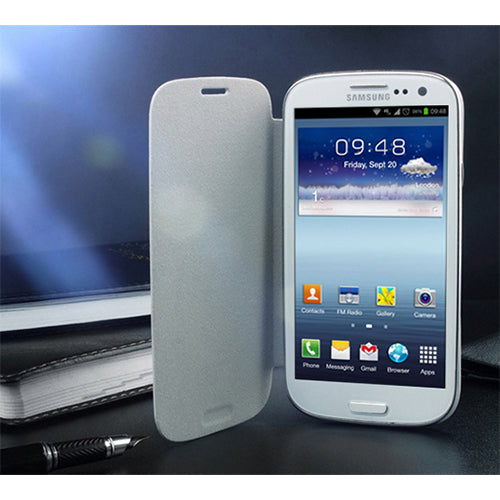 Flip Case Battery Cover for Samsung Galaxy S3 i9300 White