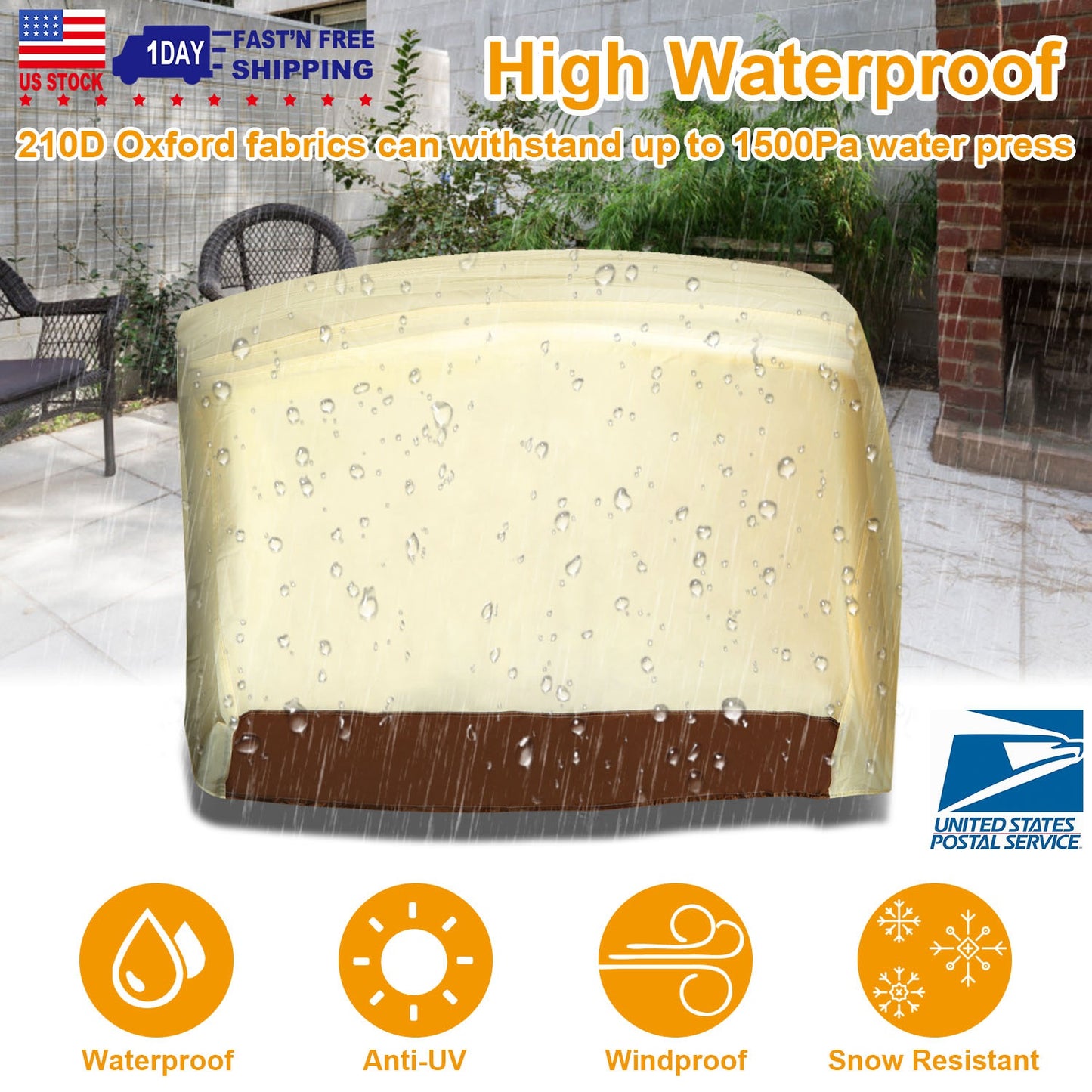 Waterproof BBQ Grill Cover 64 Inch - 210D Oxford Cloth