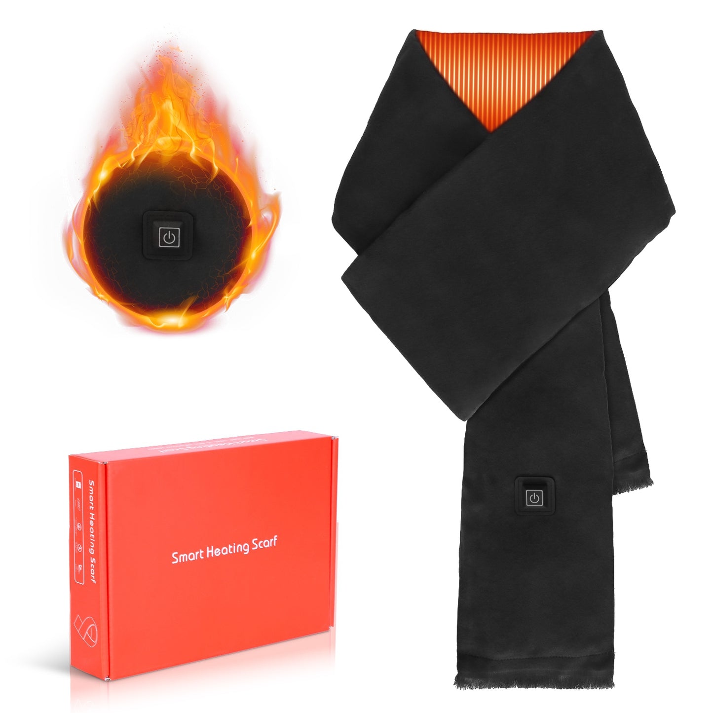 USB Heated Winter Scarf with 3 Temperature Settings