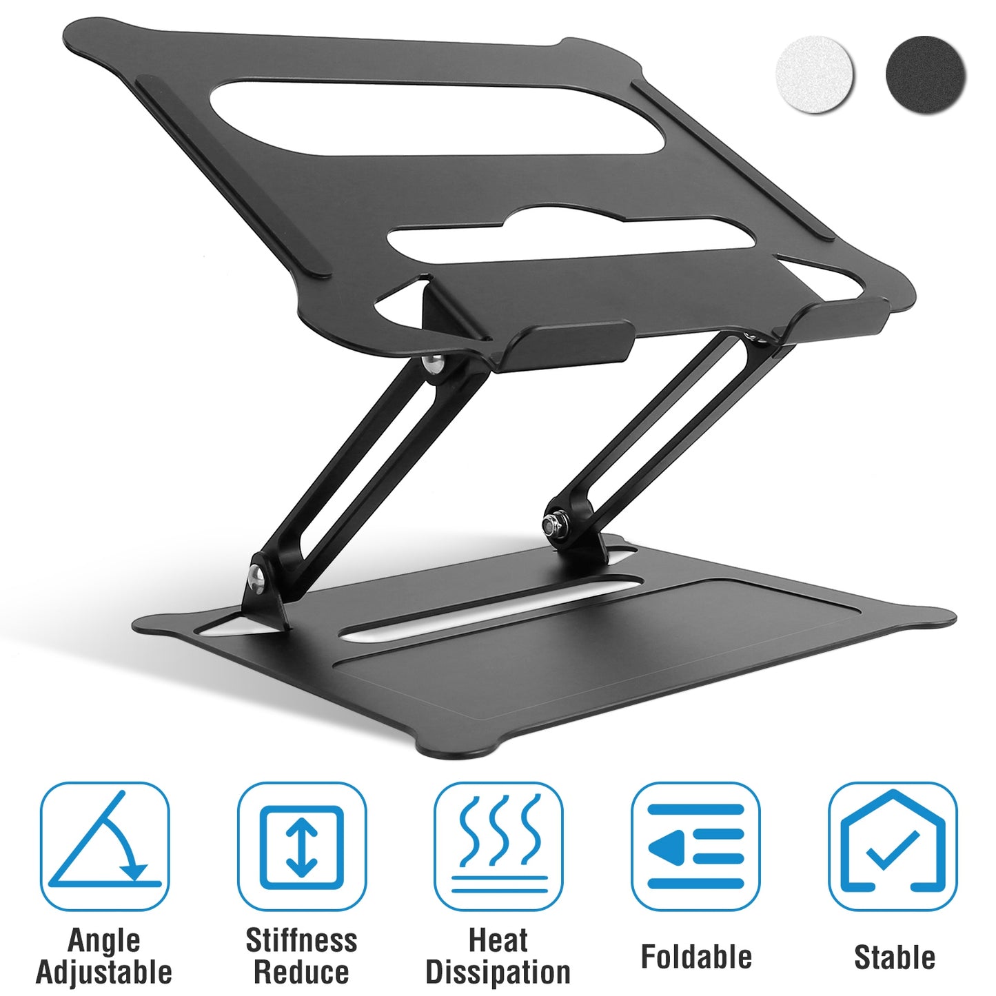 Adjustable Aluminum Laptop Stand for 10-17 Inch Notebooks