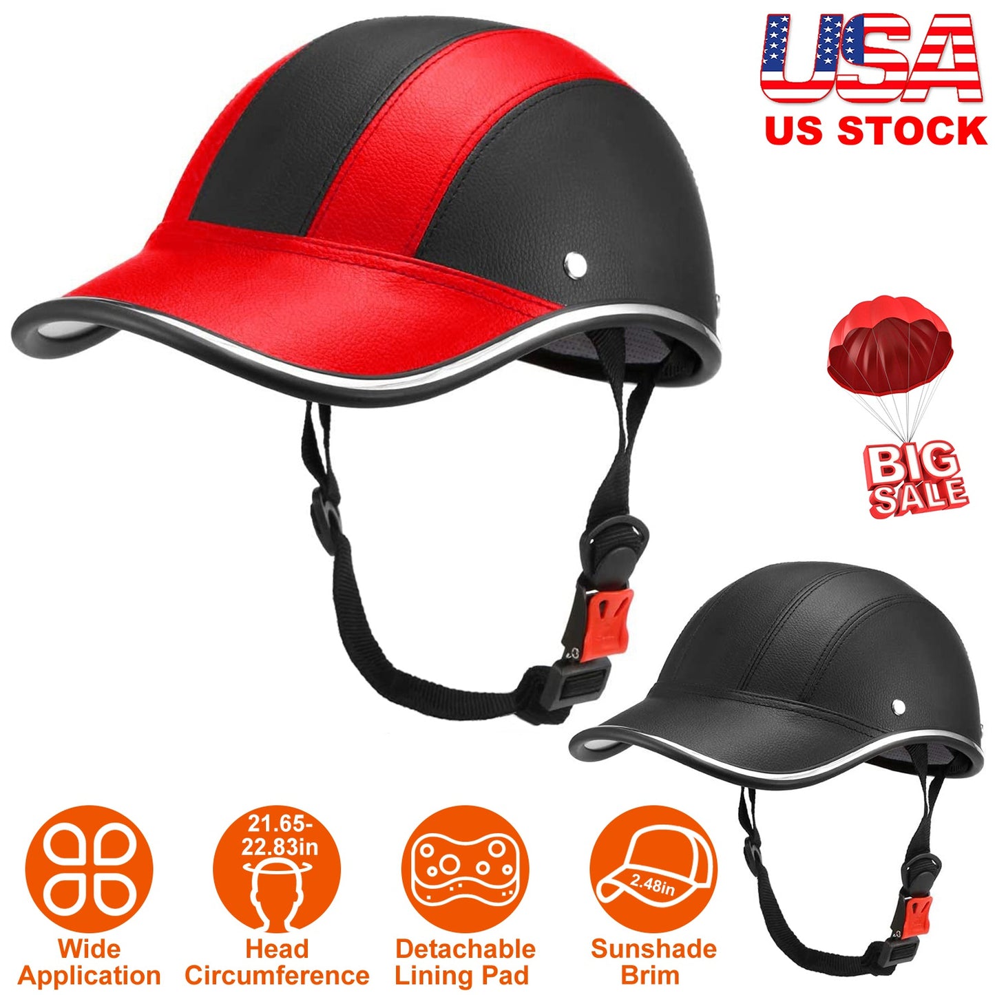Bicycle Helmet with Sunshade Brim – Adjustable Safety Cap