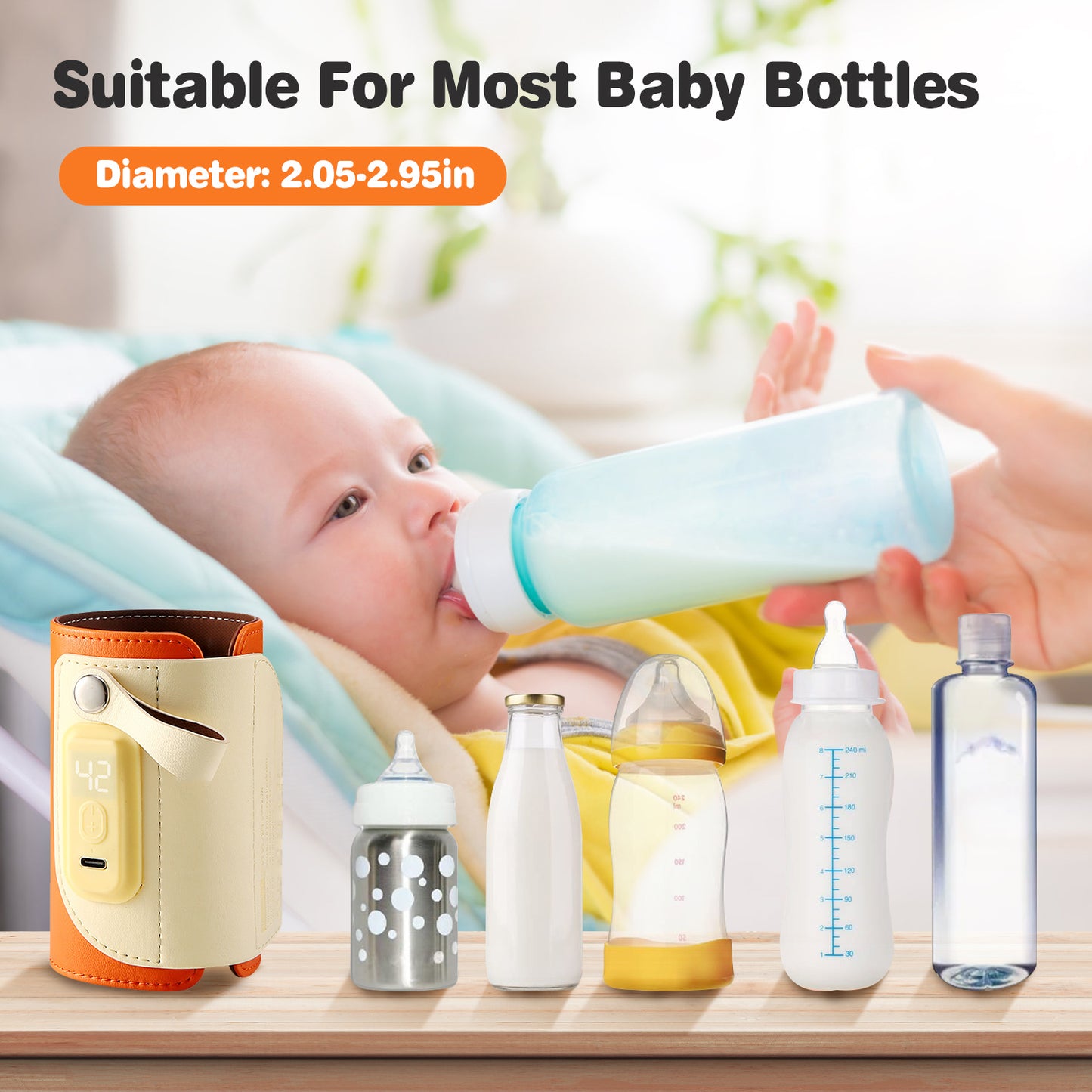 Portable Baby Bottle Warmer with 5 Temperature Settings