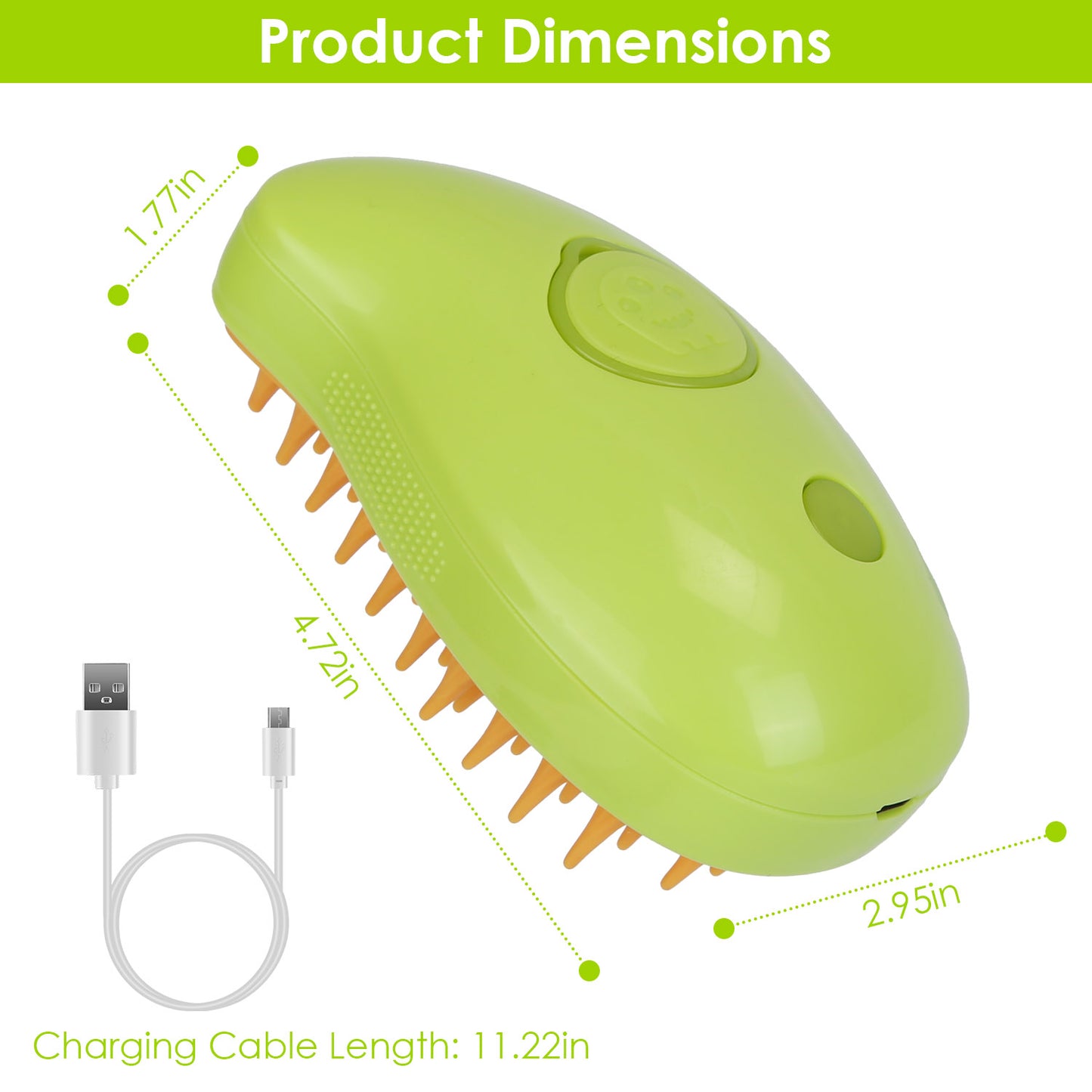 Cat Grooming Steam Brush with USB Rechargeable Battery
