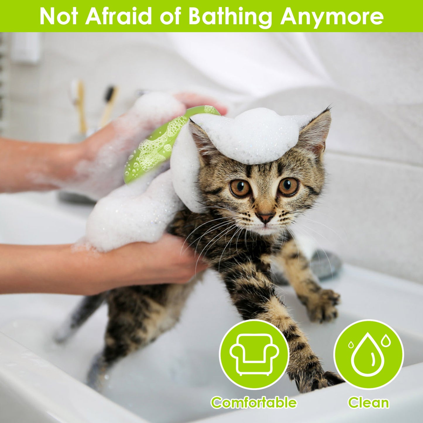 Cat Grooming Steam Brush with USB Rechargeable Battery