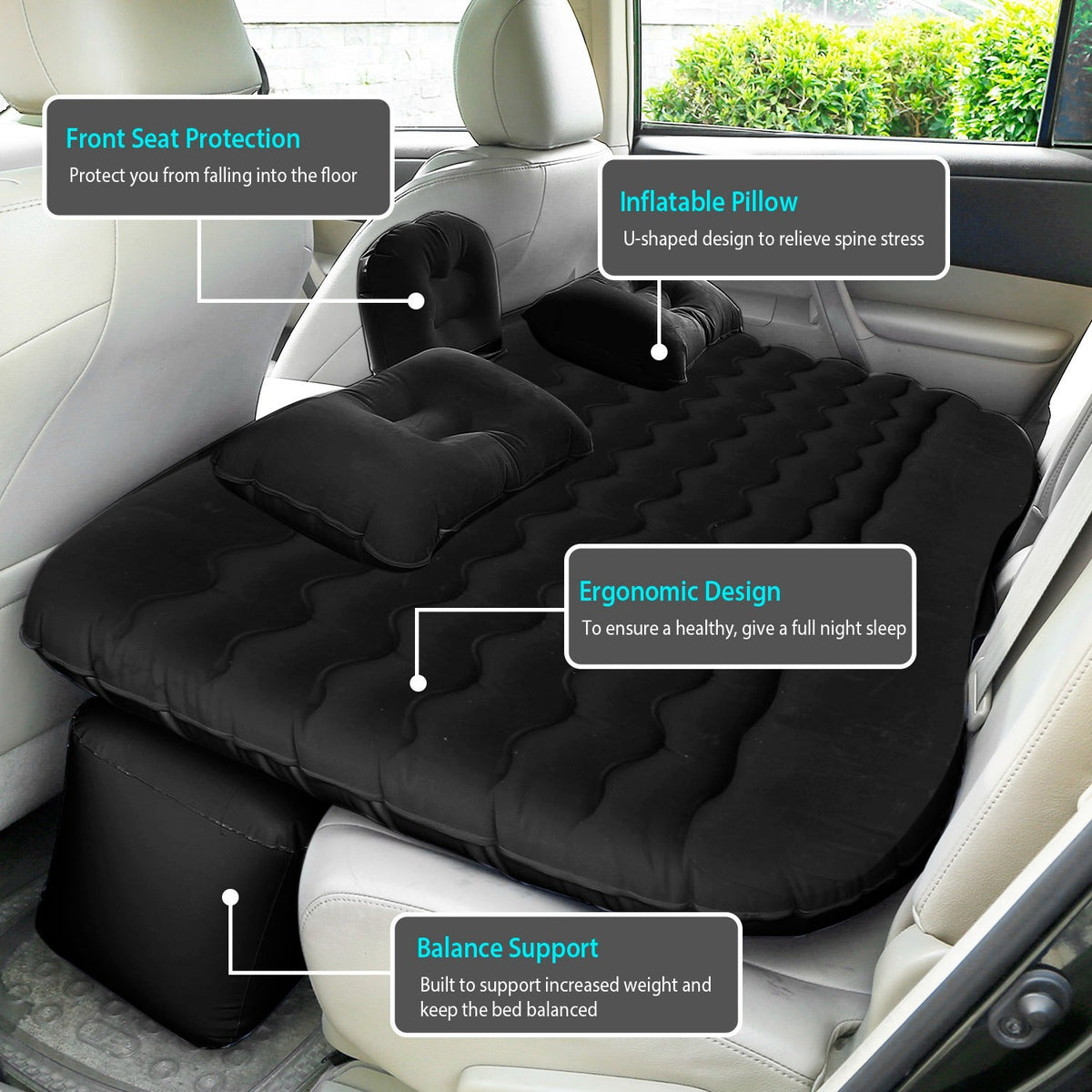 Car Air Mattress Bed Inflation Car Mattress Bed Portable Travel Camping Sleep Mat Car Inflation Bed For Trip