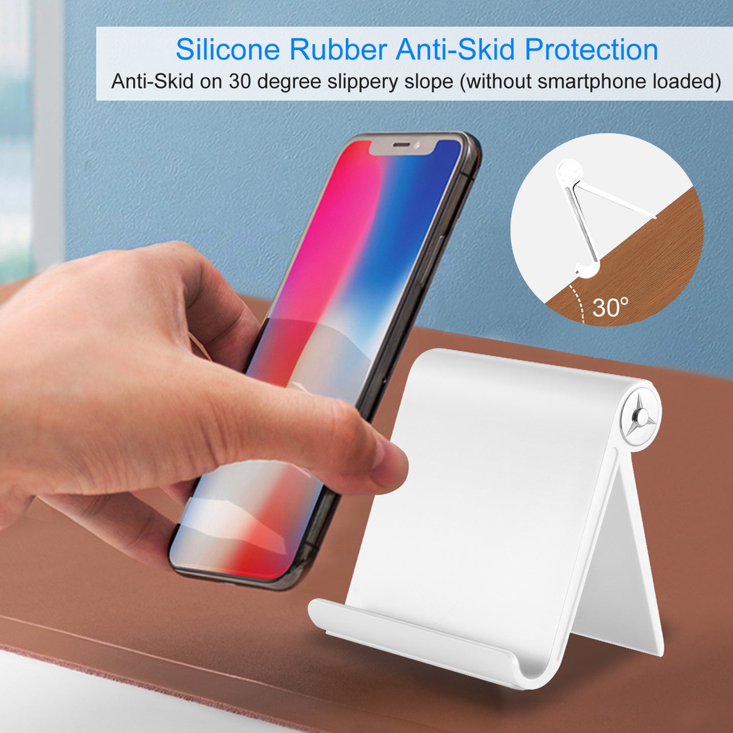Adjustable Phone Stand for Desk – Multi-Angle Tablet Holder