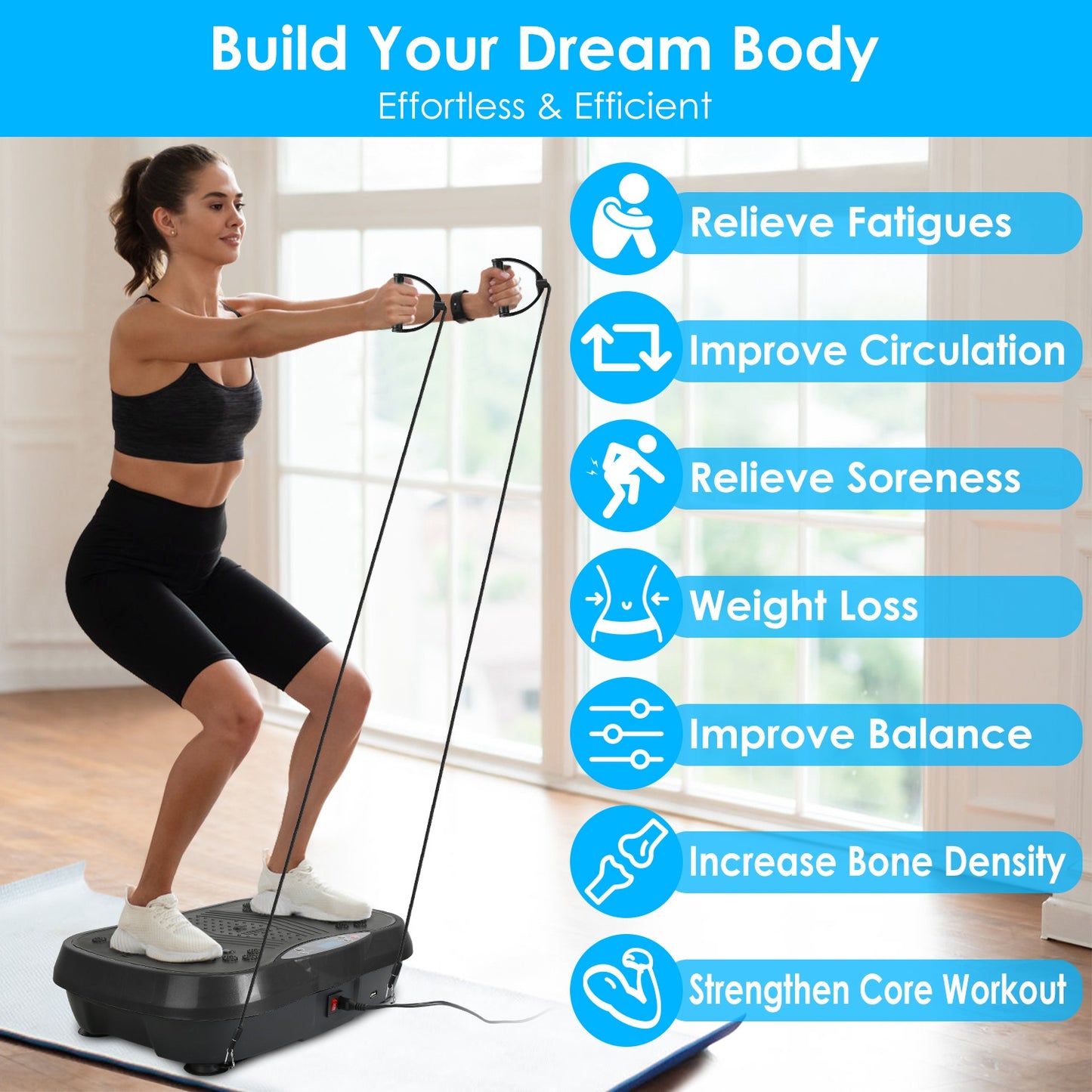 Vibration Plate Exercise Machine with 120 Speed Levels