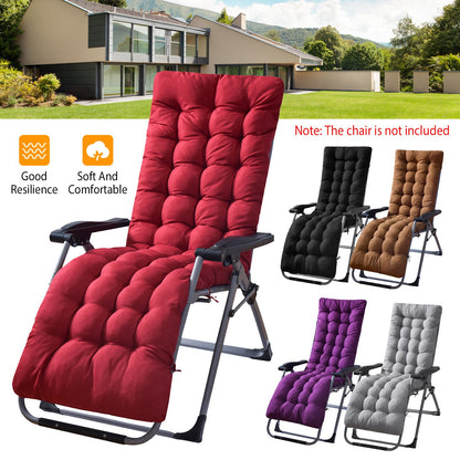 Chaise Lounger Cushion 67x22in with Secure Straps