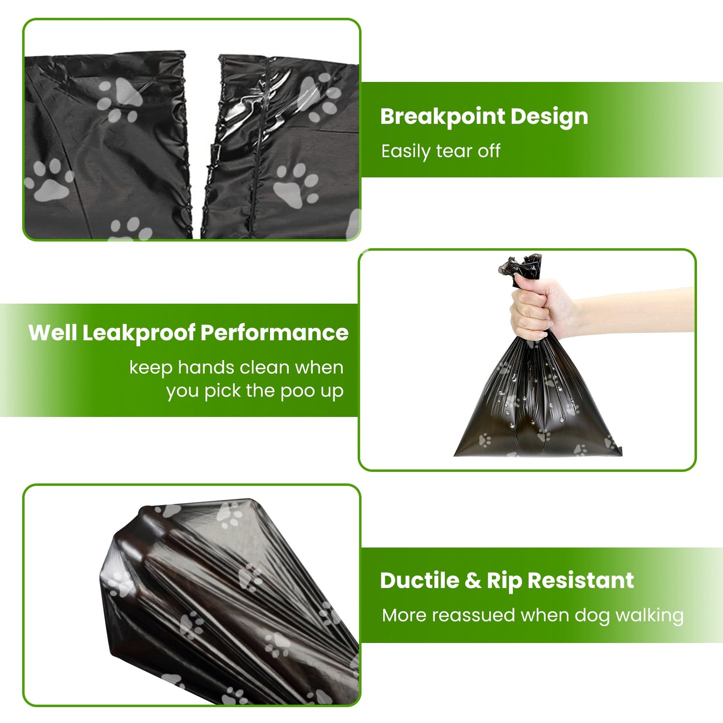 Dog Waste Bags 675 Count with Dispenser and Leash Clip