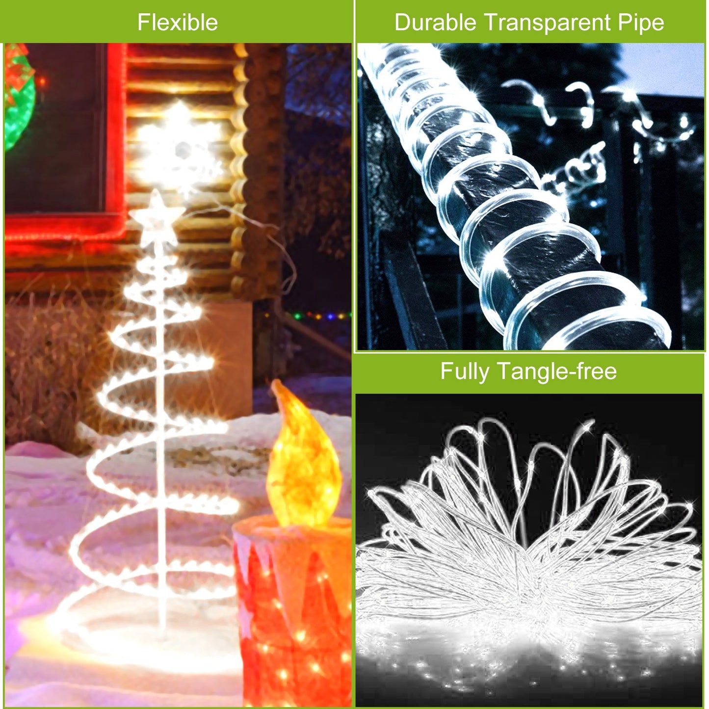 Solar String Lights Outdoor 100 LED 39ft Waterproof Decorative