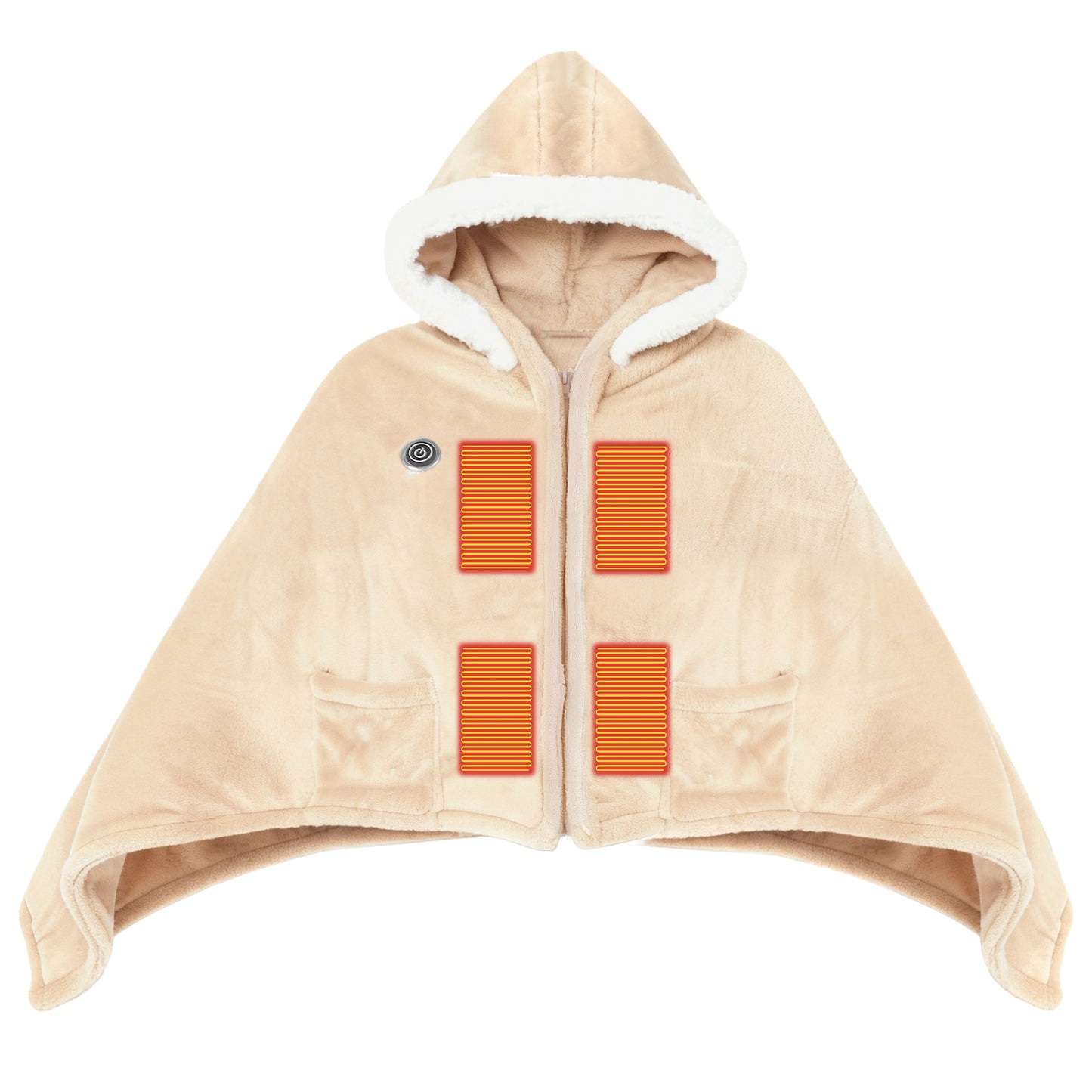 Wearable Heated Blanket with 8 Heating Zones & 3 Temperature Levels
