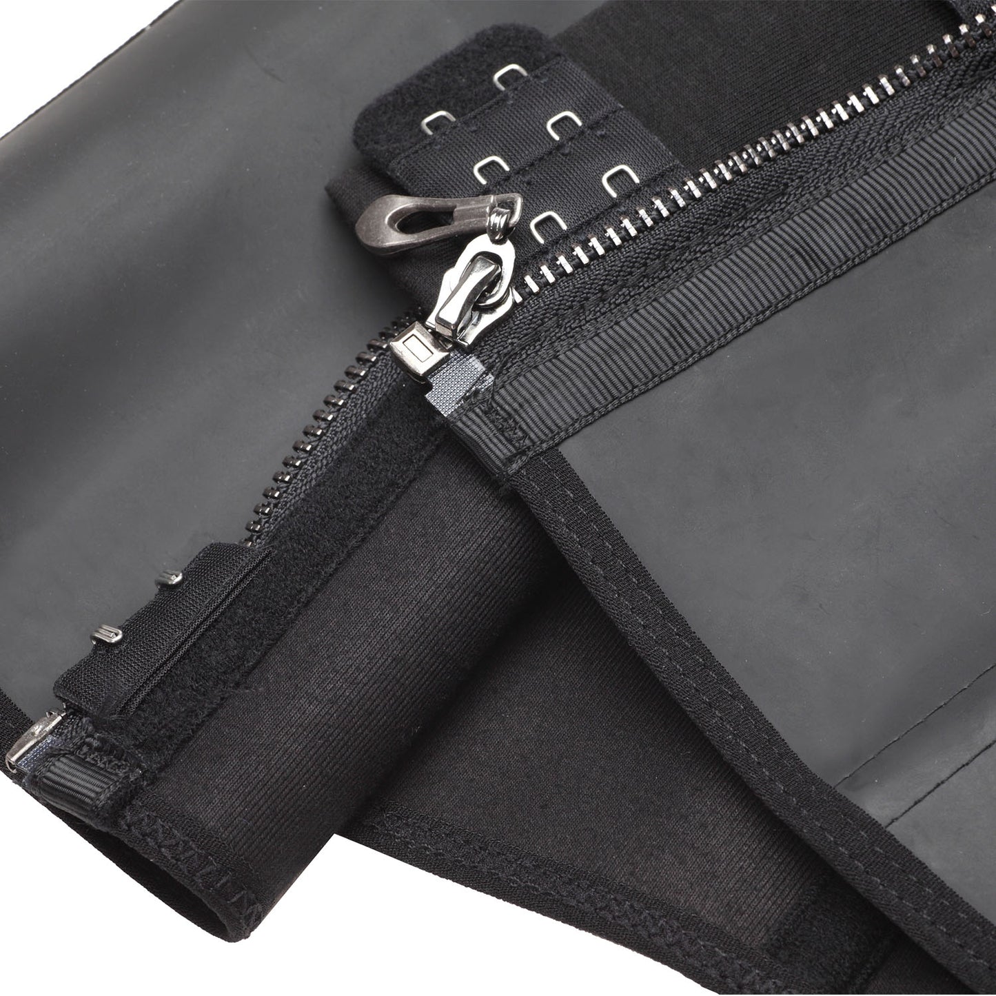 Latex Waist Trainer Corset with Zipper and Hook Closure