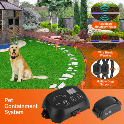 Underground Dog Fence System with Rechargeable Receiver