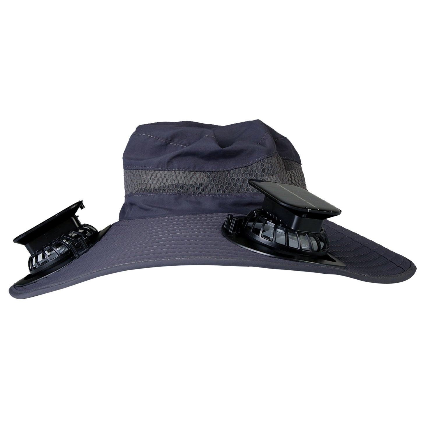 Wide Brim Sun Hat with Dual Rechargeable Fans & UPF50+