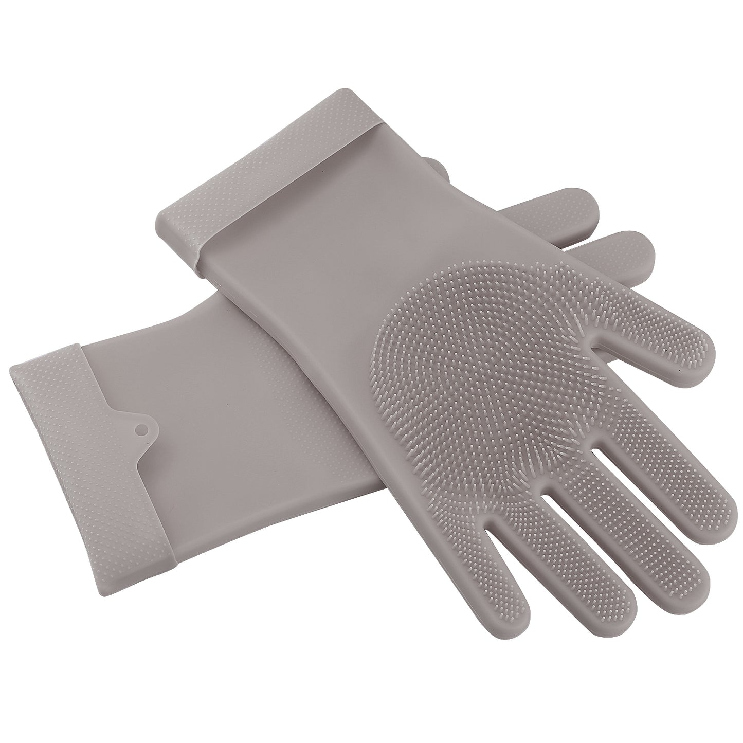 Silicone Dishwashing Gloves with Scrubbing Bristles